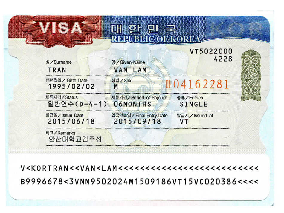 Chúc mừng thành công visa du học Hàn Quốc - Trần Văn Lâm